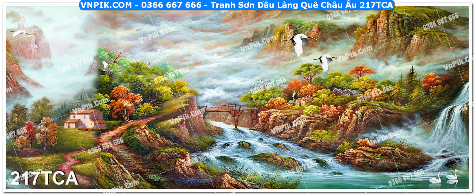 Tranh Sơn Dầu Làng Quê Châu Âu (217TCA)