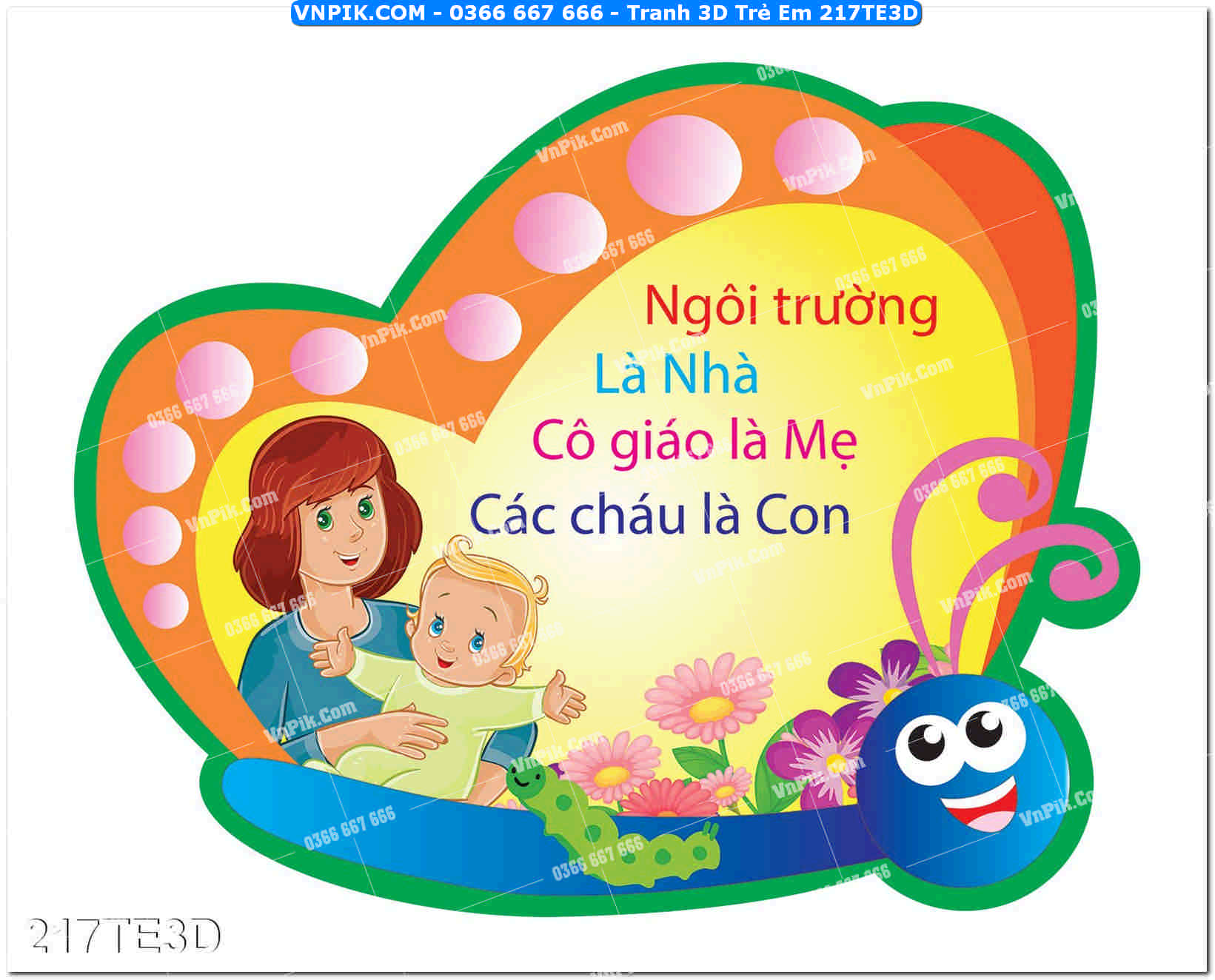 Tranh 3D Trẻ Em 217TE3D