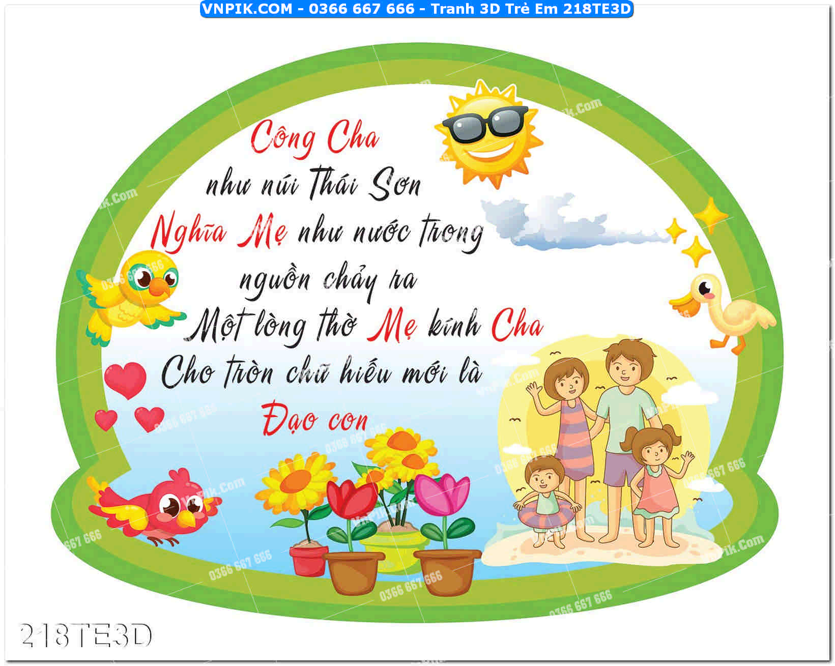 Tranh 3D Trẻ Em 218TE3D