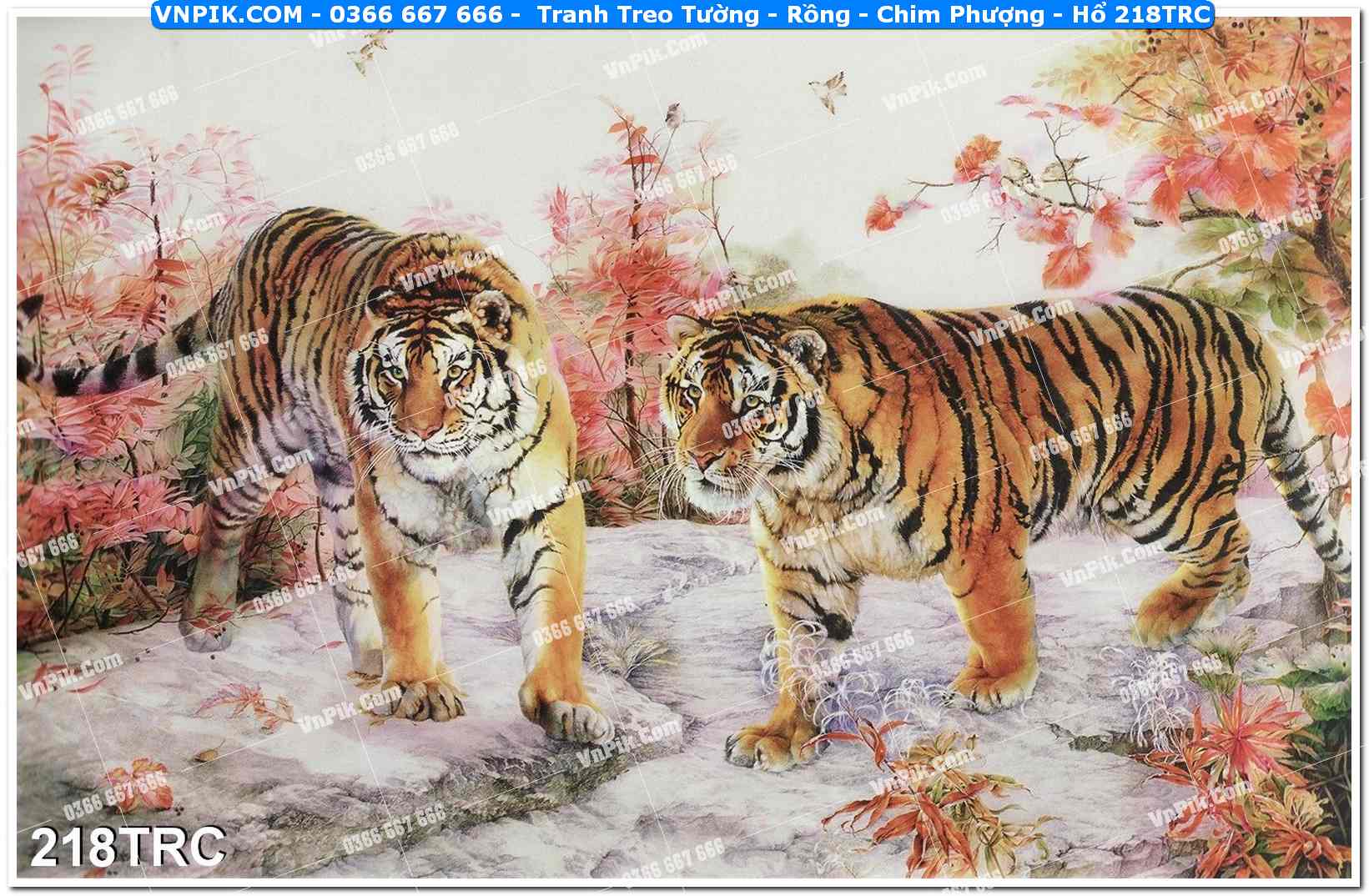 Tranh Treo Tường – Rồng – Chim Phượng – Hổ 218TRC