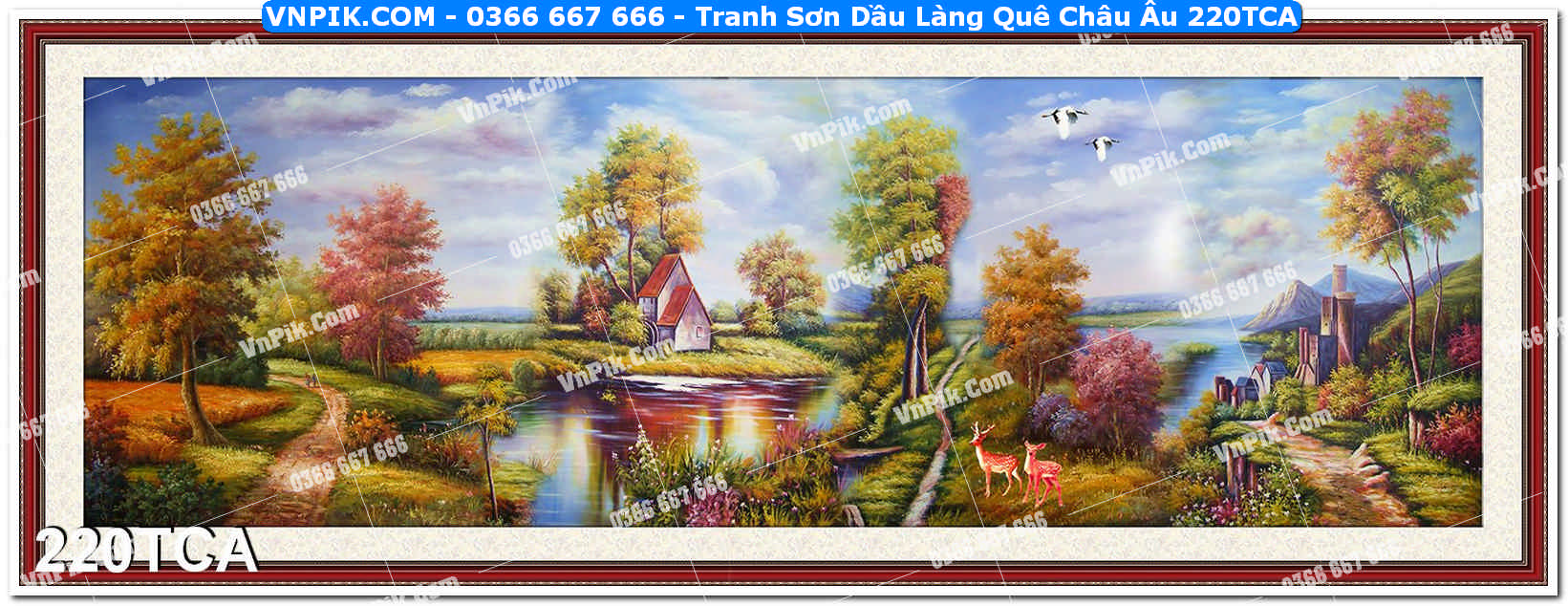 Tranh Sơn Dầu Làng Quê Châu Âu (220TCA)