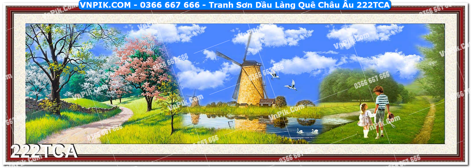 Tranh Sơn Dầu Làng Quê Châu Âu (222TCA)