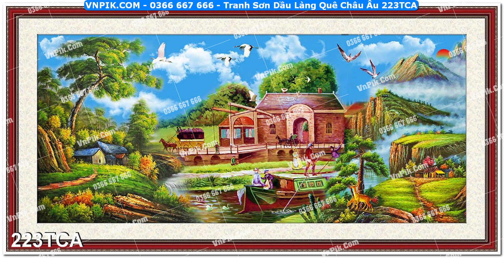 Tranh Sơn Dầu Làng Quê Châu Âu (223TCA)
