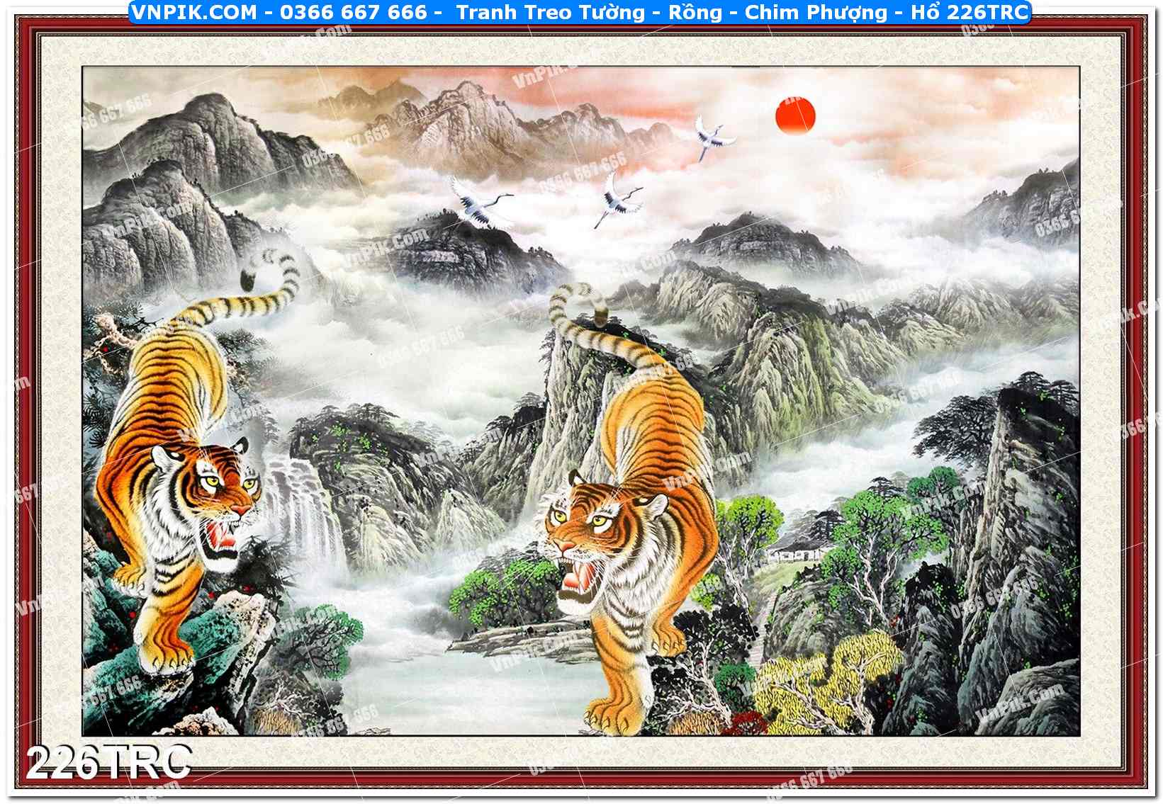 Tranh Treo Tường – Rồng – Chim Phượng – Hổ 226TRC