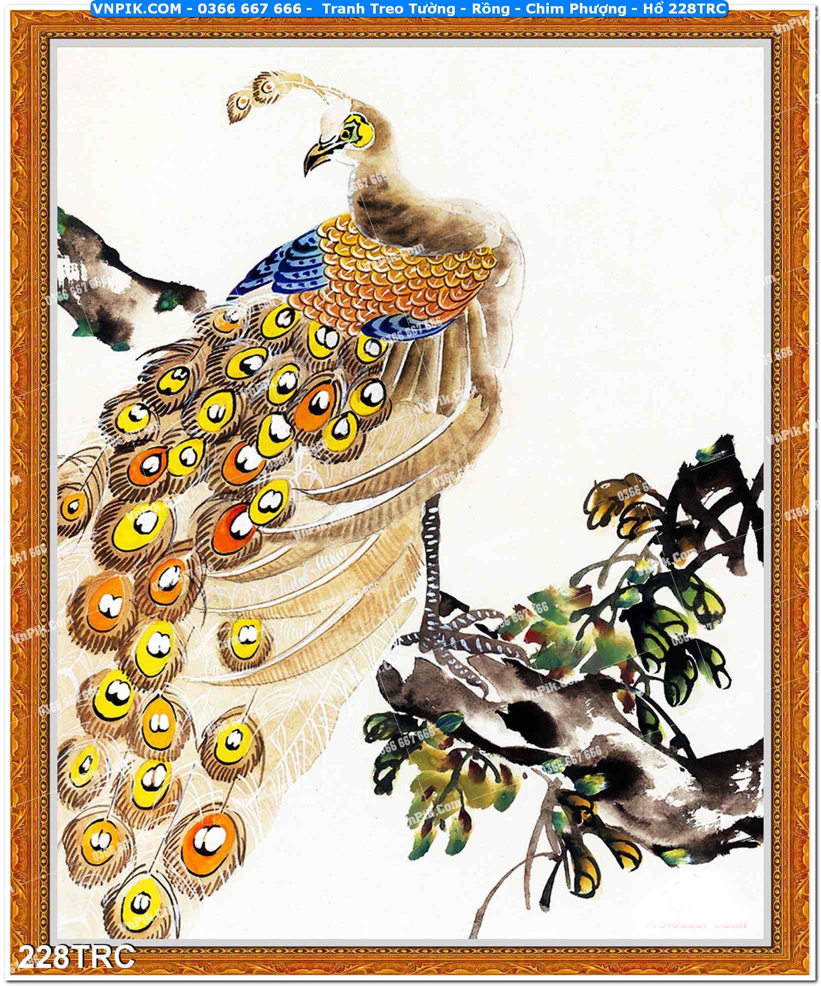 Tranh Treo Tường – Rồng – Chim Phượng – Hổ 228TRC