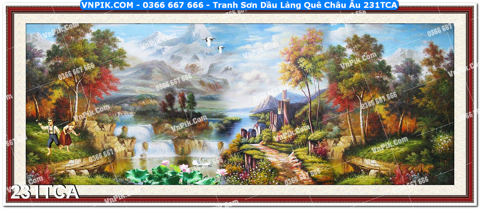 Tranh Sơn Dầu Làng Quê Châu Âu (231TCA)