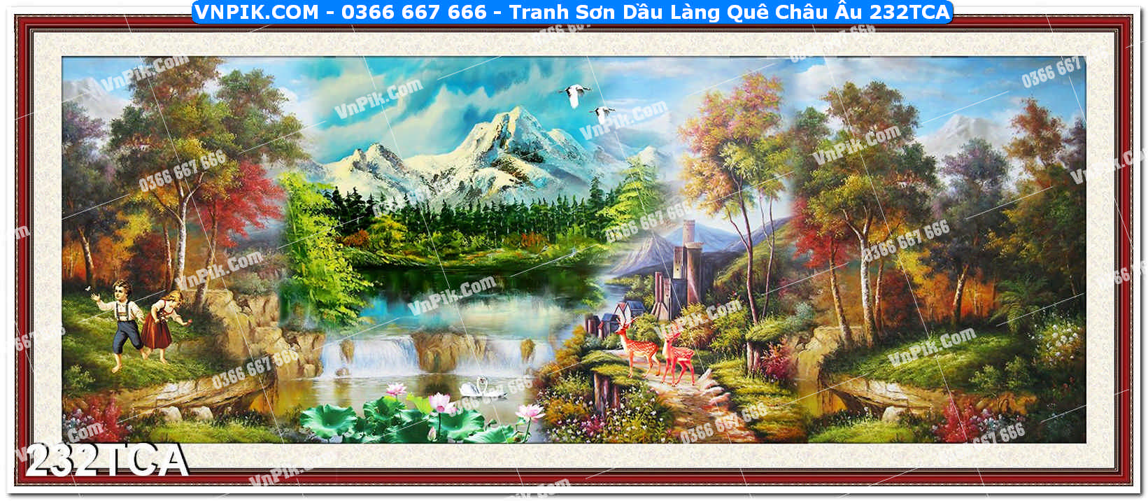 Tranh Sơn Dầu Làng Quê Châu Âu (232TCA)