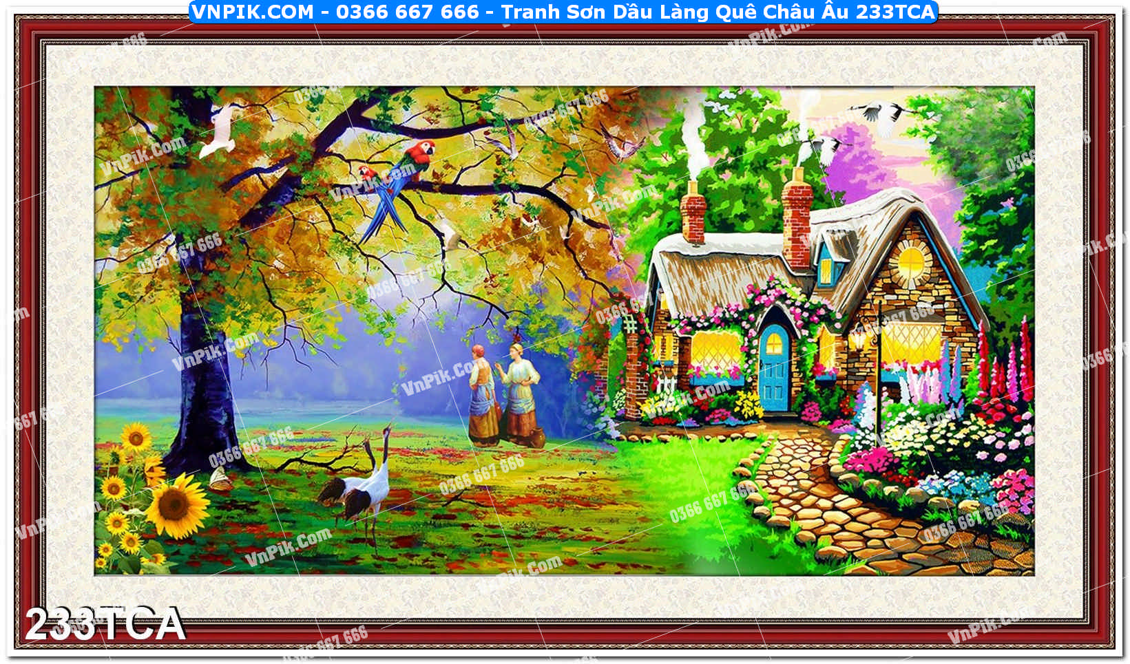 Tranh Sơn Dầu Làng Quê Châu Âu (233TCA)