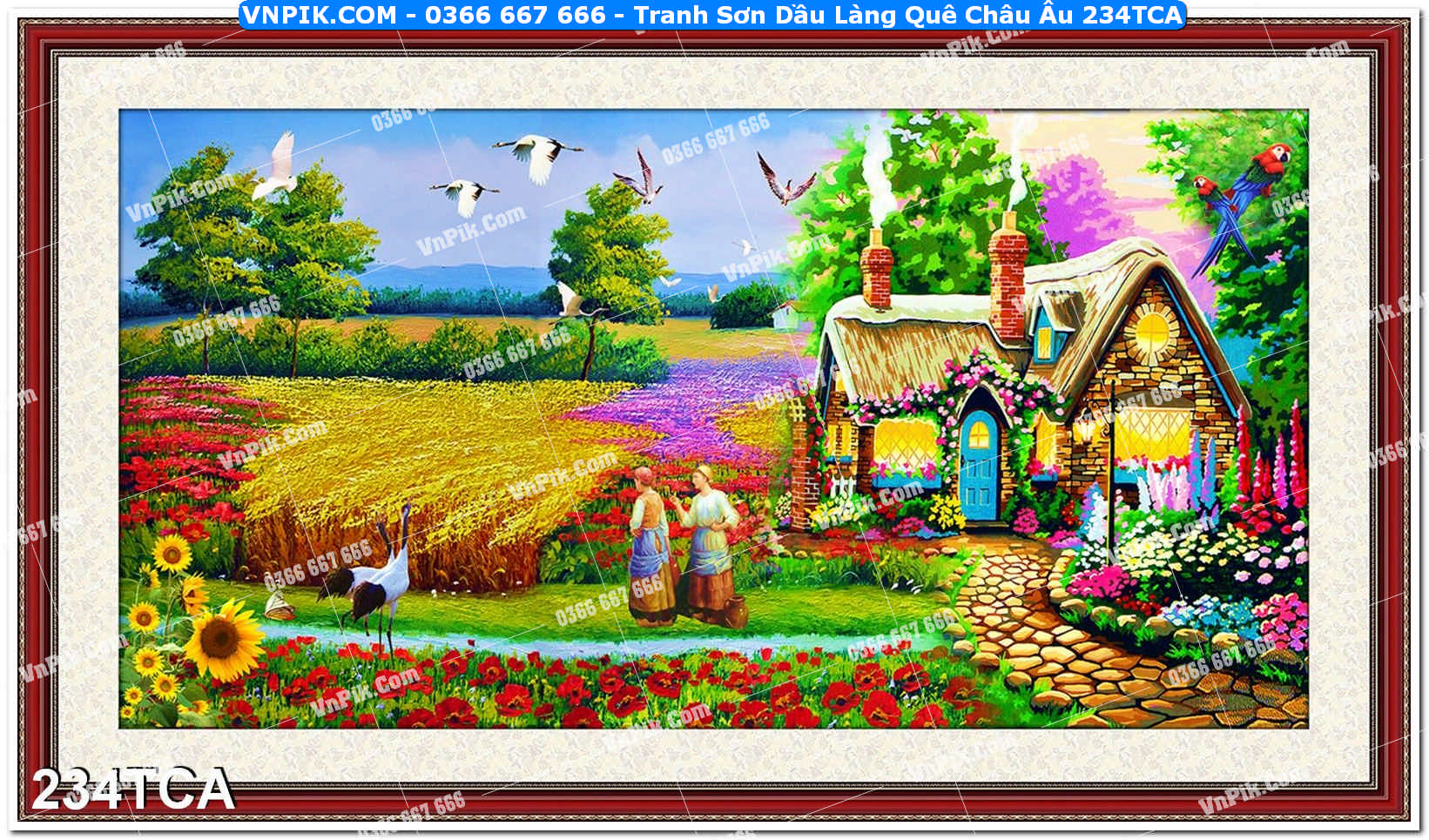 Tranh Sơn Dầu Làng Quê Châu Âu (234TCA)