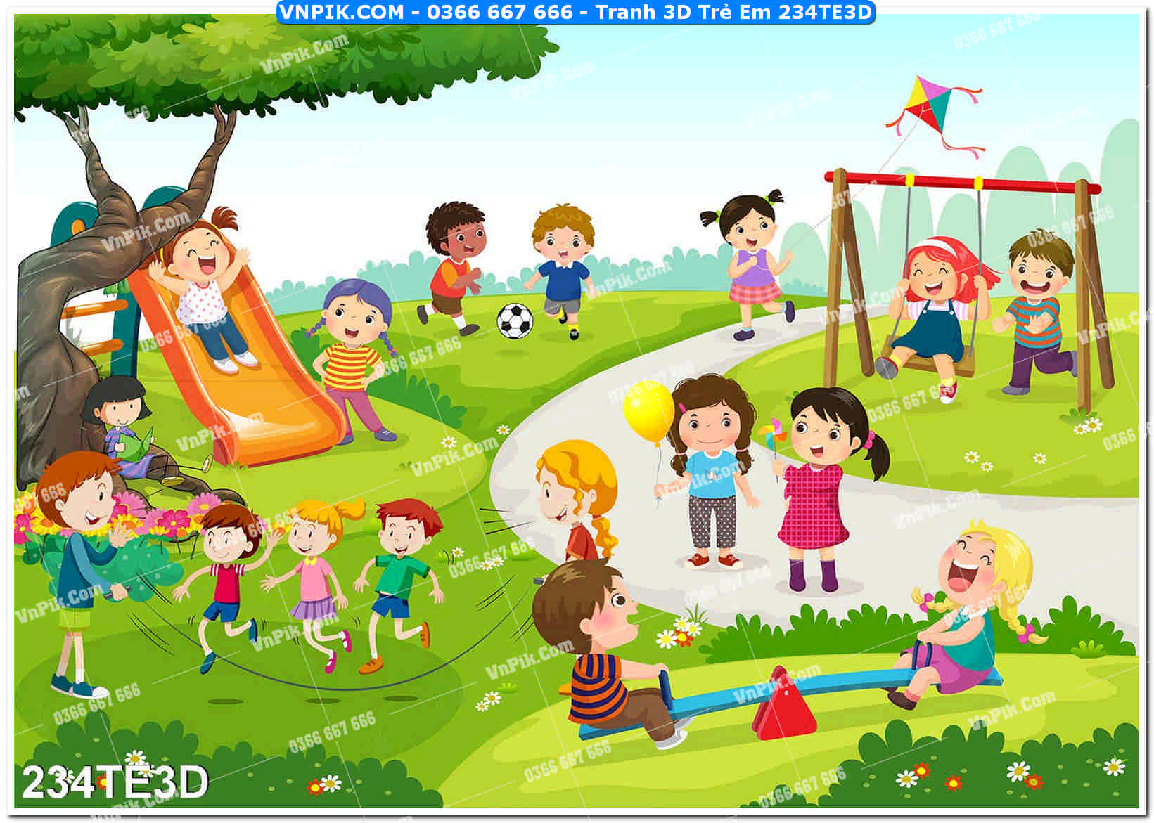 Tranh 3D Trẻ Em 234TE3D