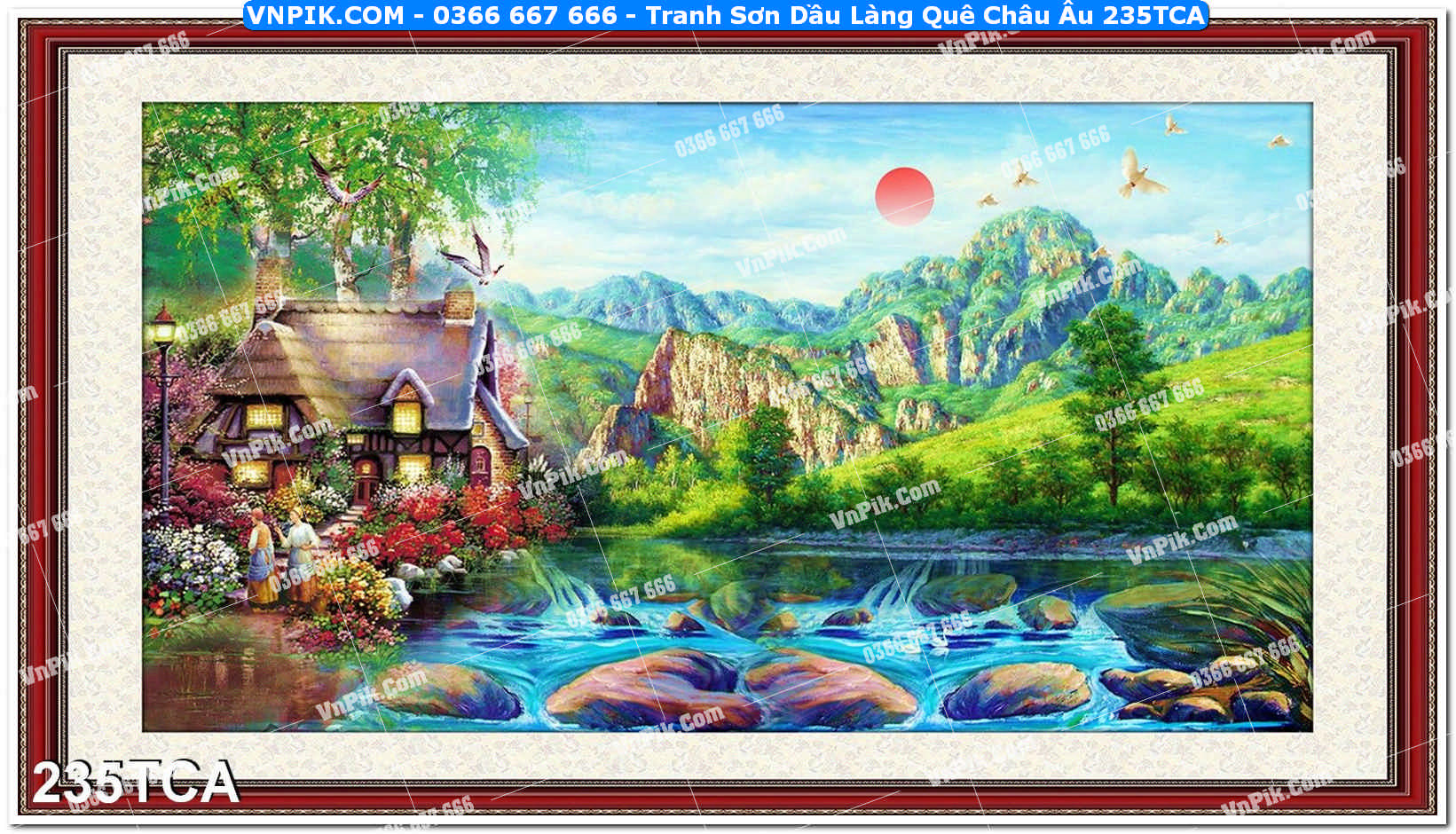 Tranh Sơn Dầu Làng Quê Châu Âu (235TCA)