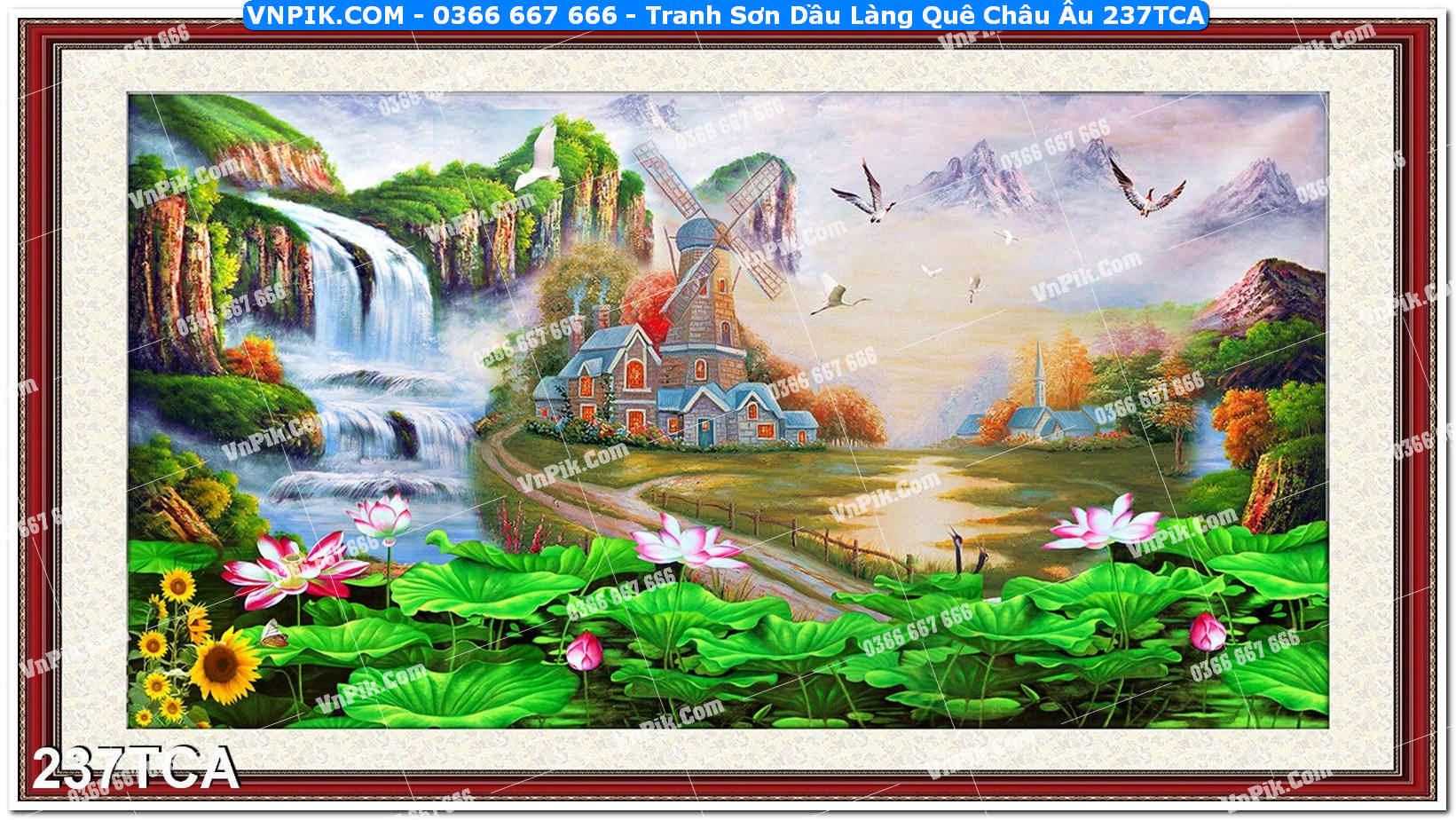 Tranh Sơn Dầu Làng Quê Châu Âu (237TCA)