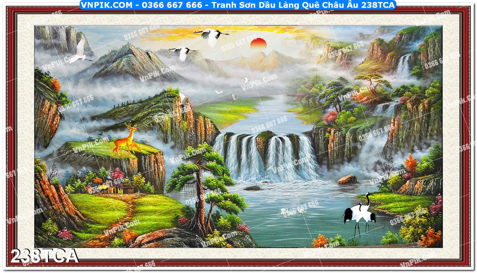 Tranh Sơn Dầu Làng Quê Châu Âu (238TCA)