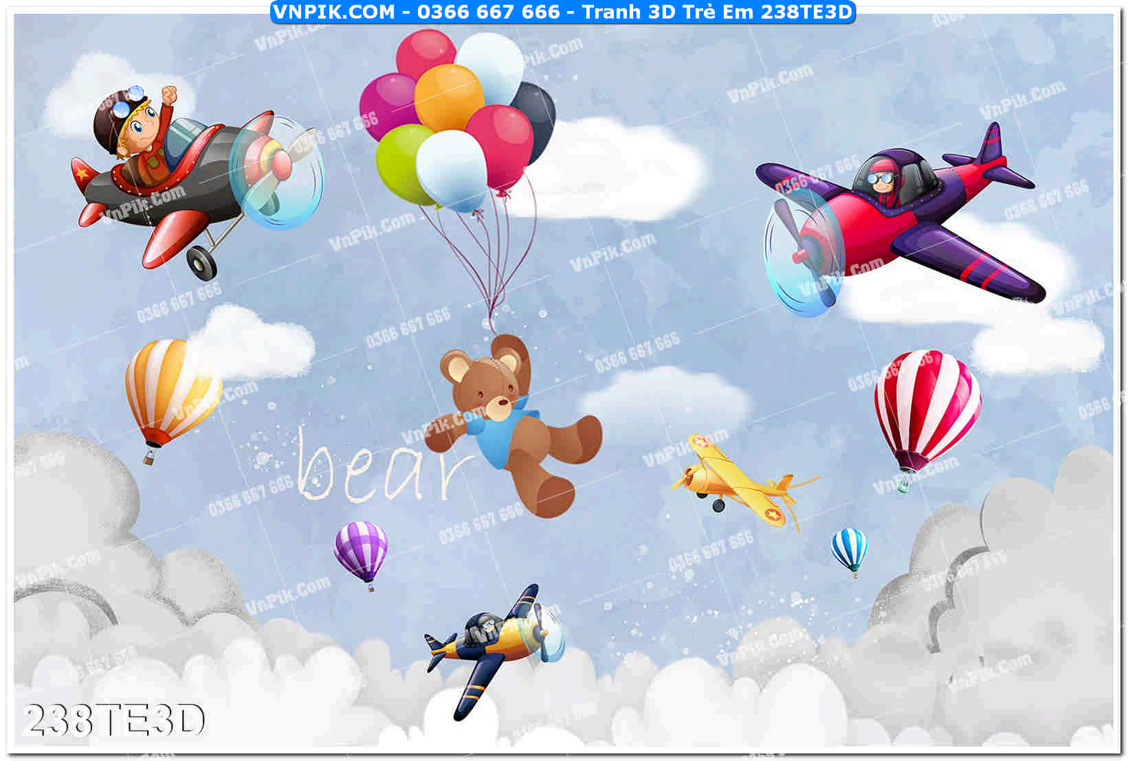 Tranh 3D Trẻ Em 238TE3D