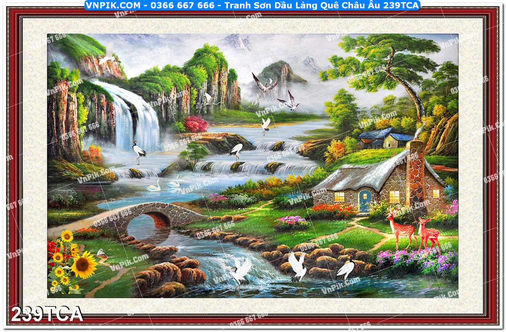 Tranh Sơn Dầu Làng Quê Châu Âu (239TCA)