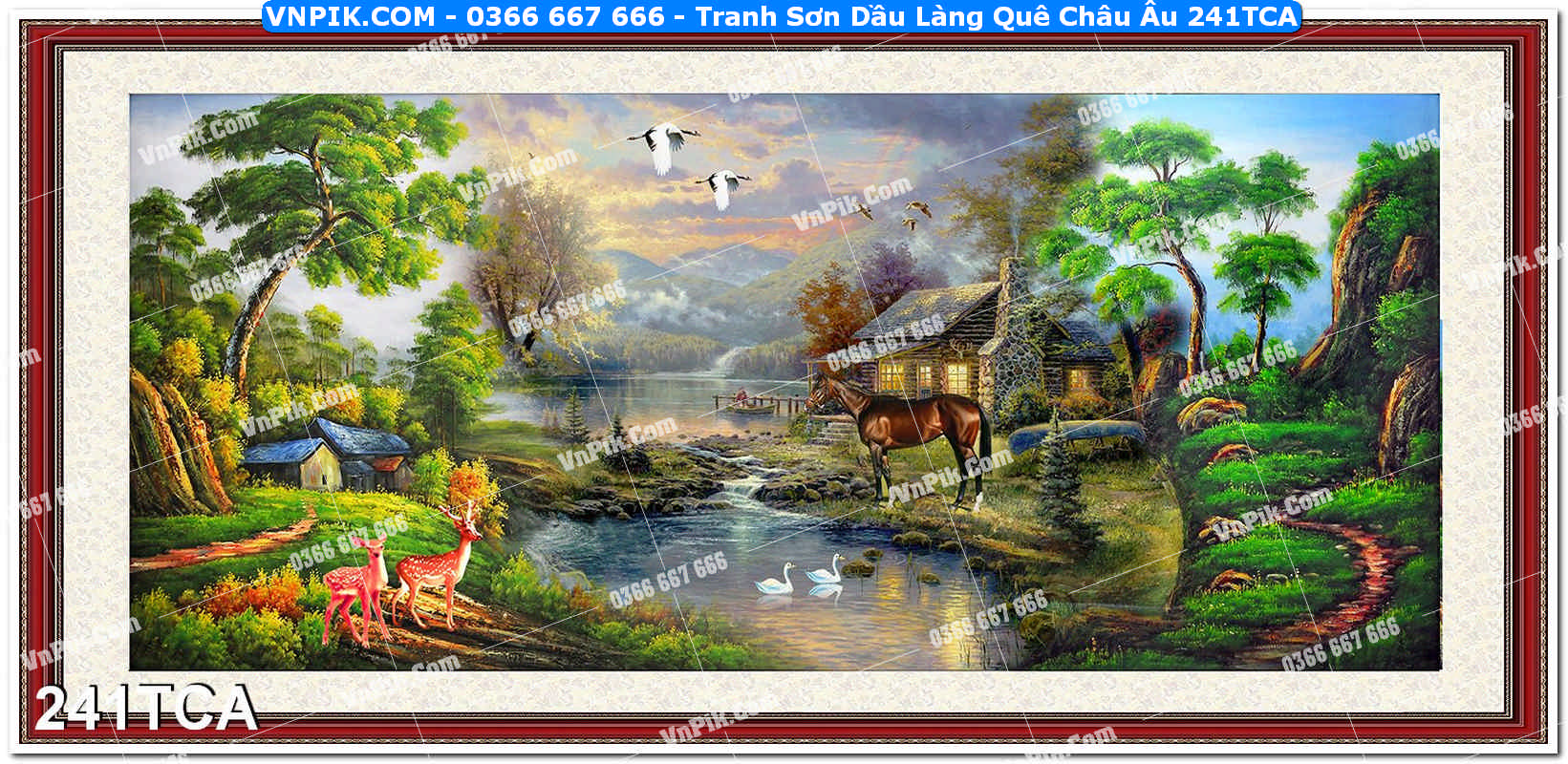 Tranh Sơn Dầu Làng Quê Châu Âu (241TCA)