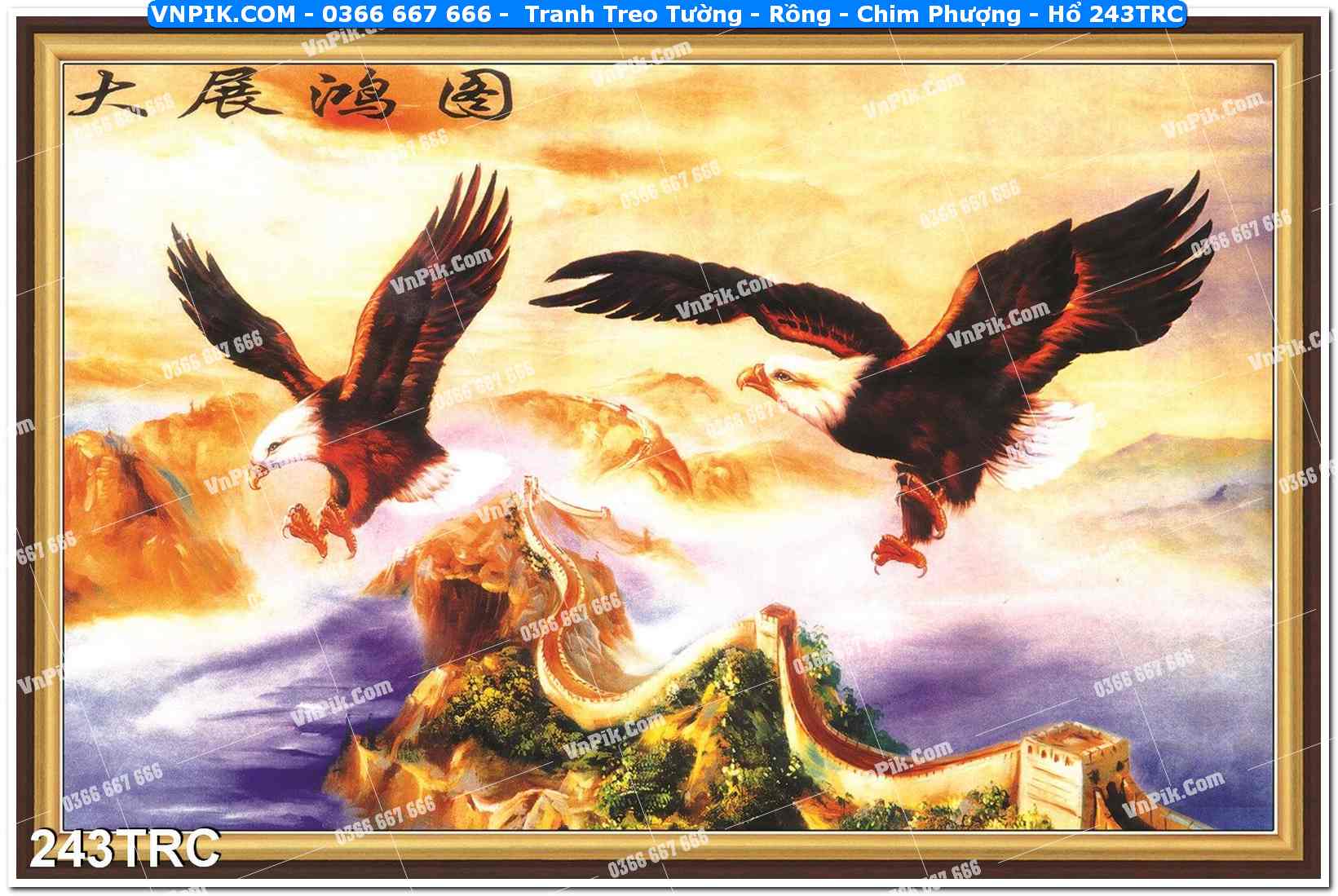 Tranh Treo Tường – Rồng – Chim Phượng – Hổ 243TRC