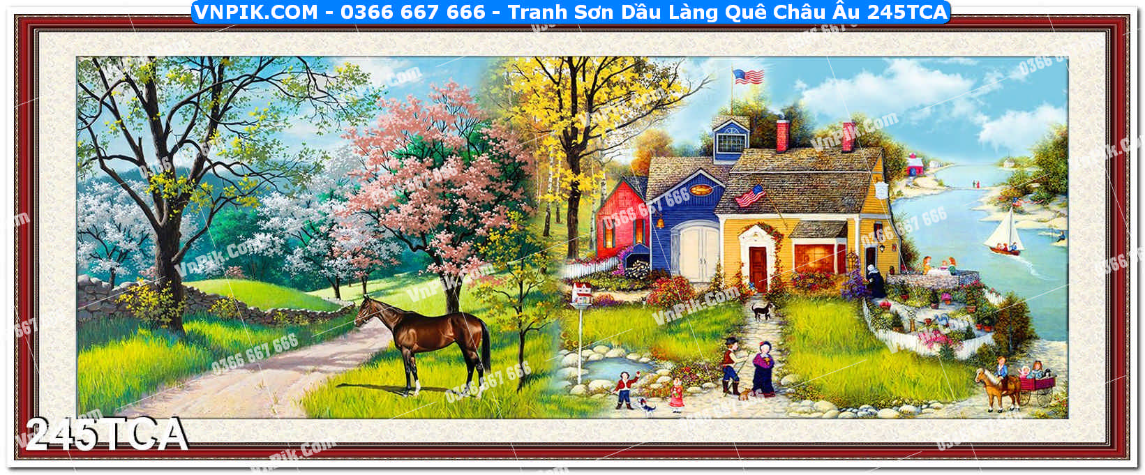 Tranh Sơn Dầu Làng Quê Châu Âu (245TCA)