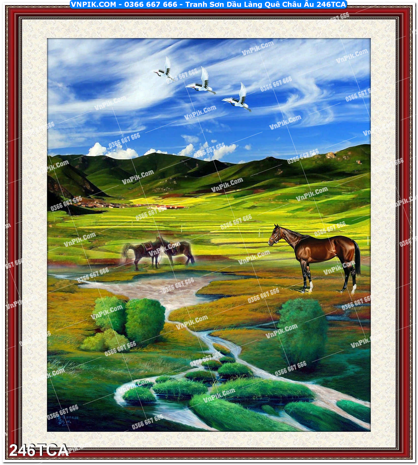 Tranh Sơn Dầu Làng Quê Châu Âu (246TCA)