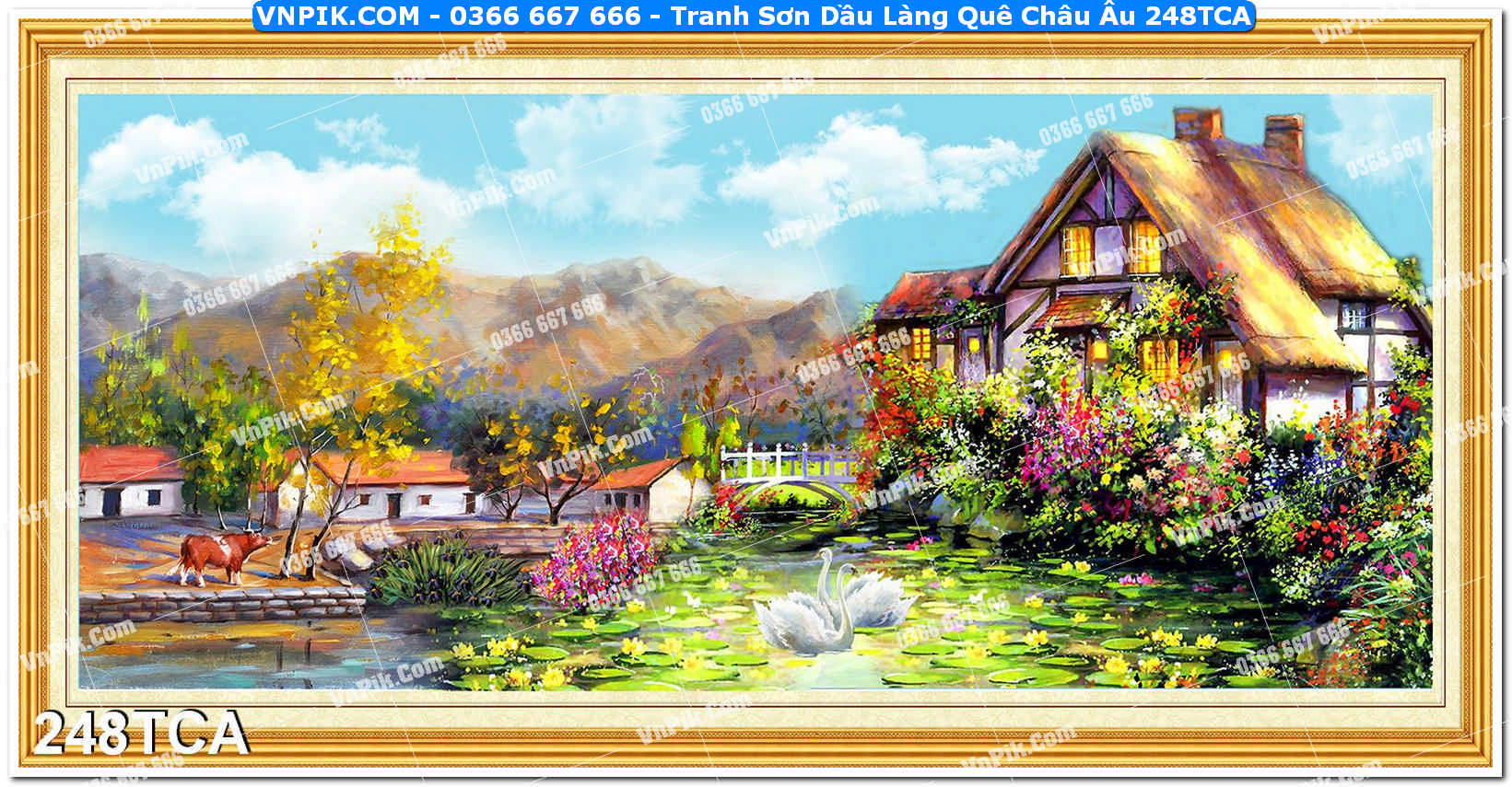 Tranh Sơn Dầu Làng Quê Châu Âu (248TCA)