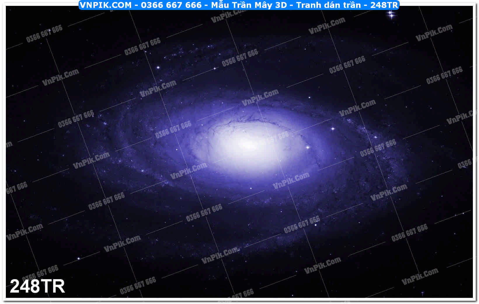 Mẫu Trần Mây 3D – Tranh dán trần 248TR