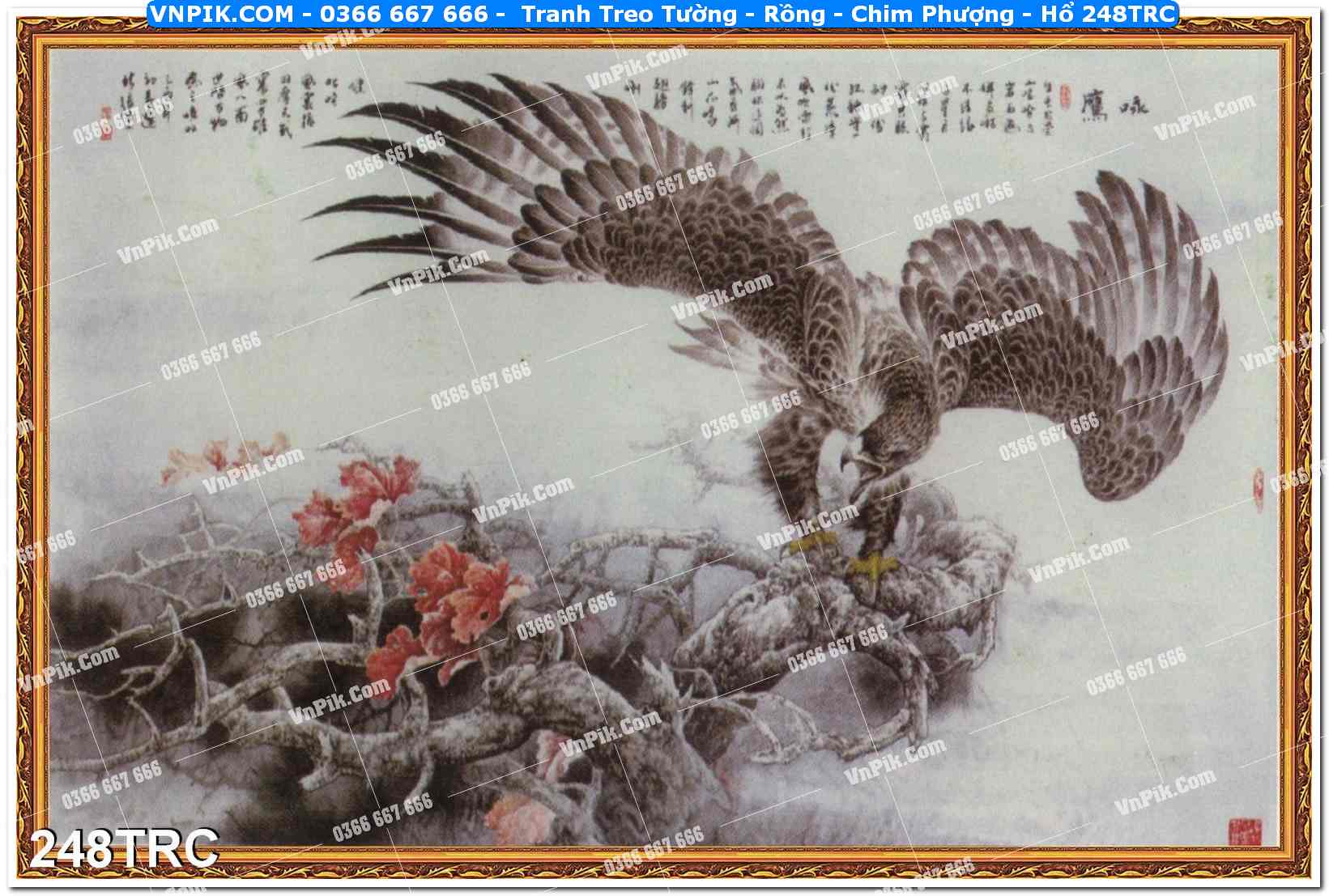 Tranh Treo Tường – Rồng – Chim Phượng – Hổ 248TRC