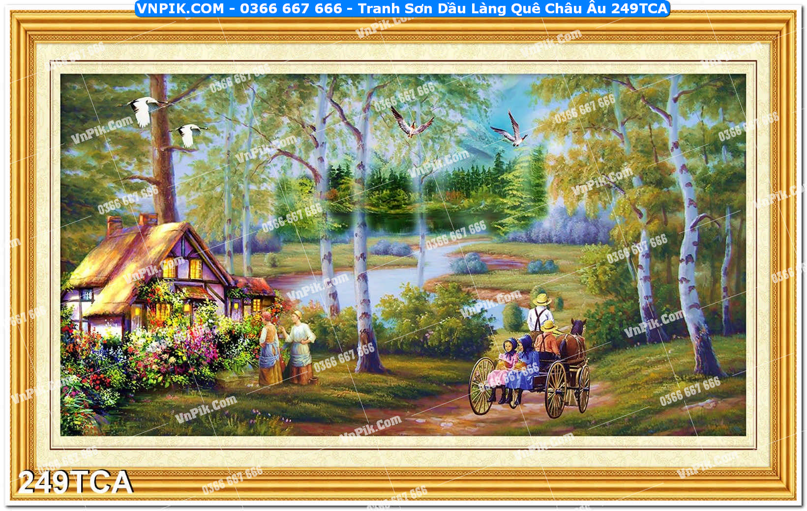 Tranh Sơn Dầu Làng Quê Châu Âu (249TCA)