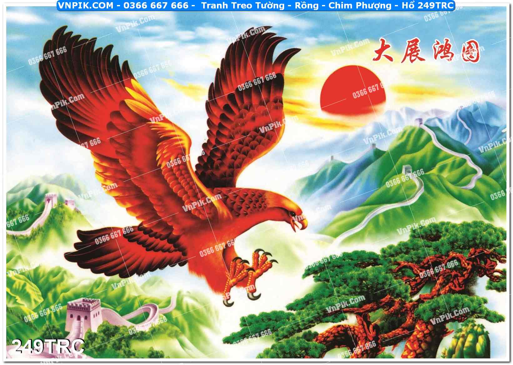 Tranh Treo Tường – Rồng – Chim Phượng – Hổ 249TRC