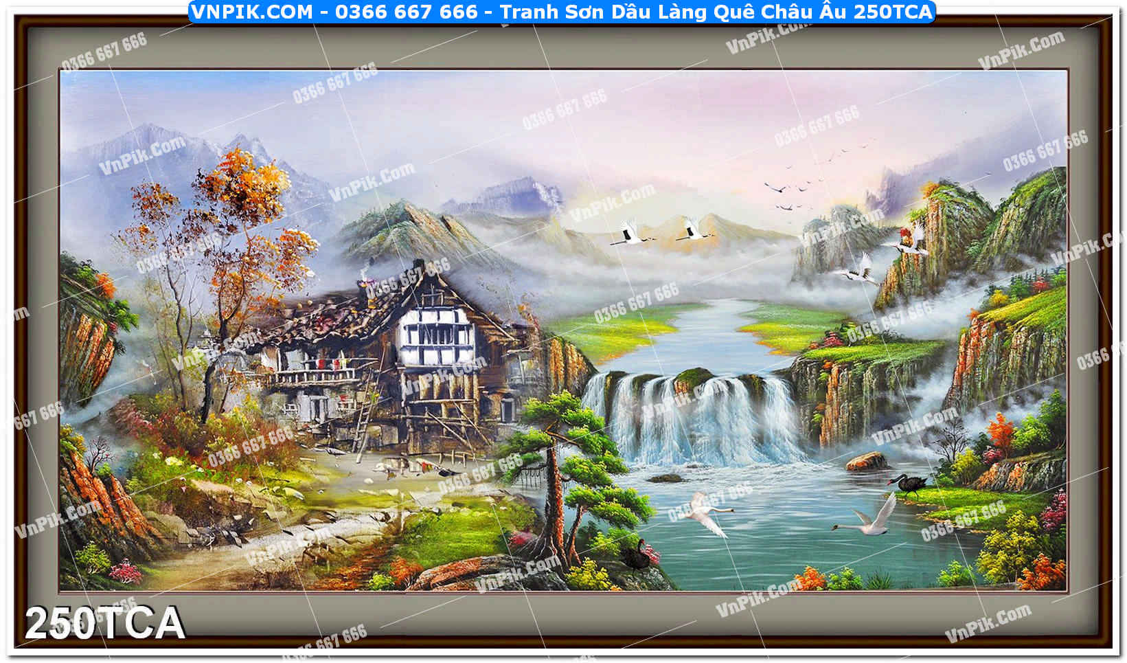 Tranh Sơn Dầu Làng Quê Châu Âu (250TCA)