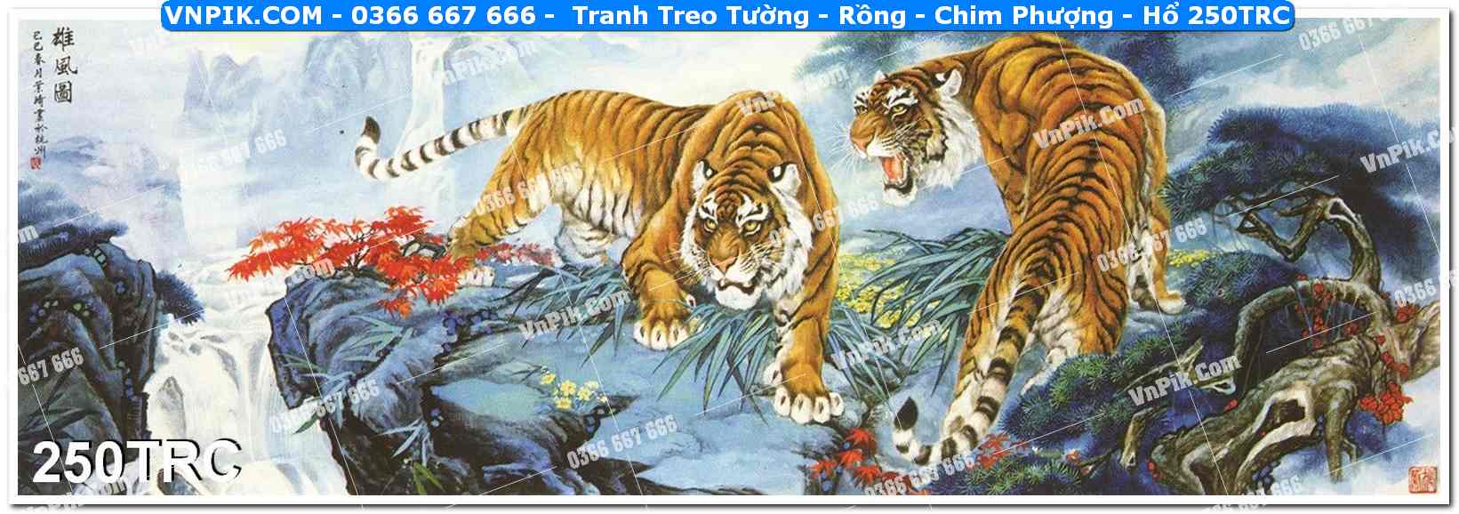 Tranh Treo Tường – Rồng – Chim Phượng – Hổ 250TRC