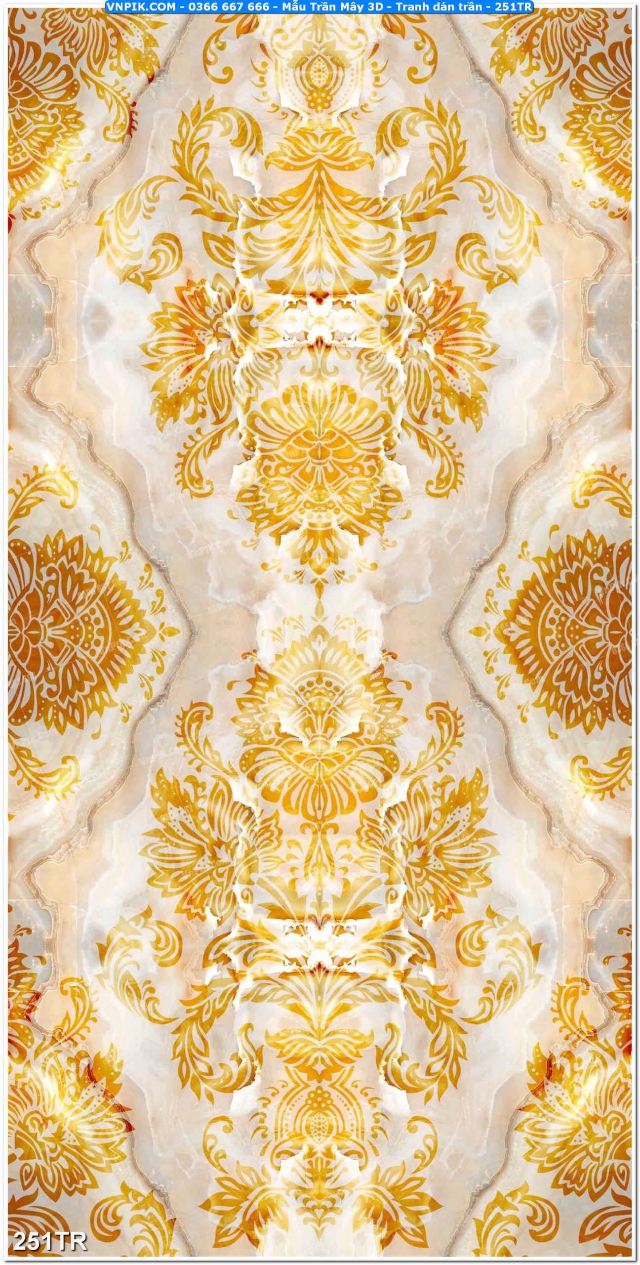 Mẫu Trần Mây 3D – Tranh dán trần 251TR
