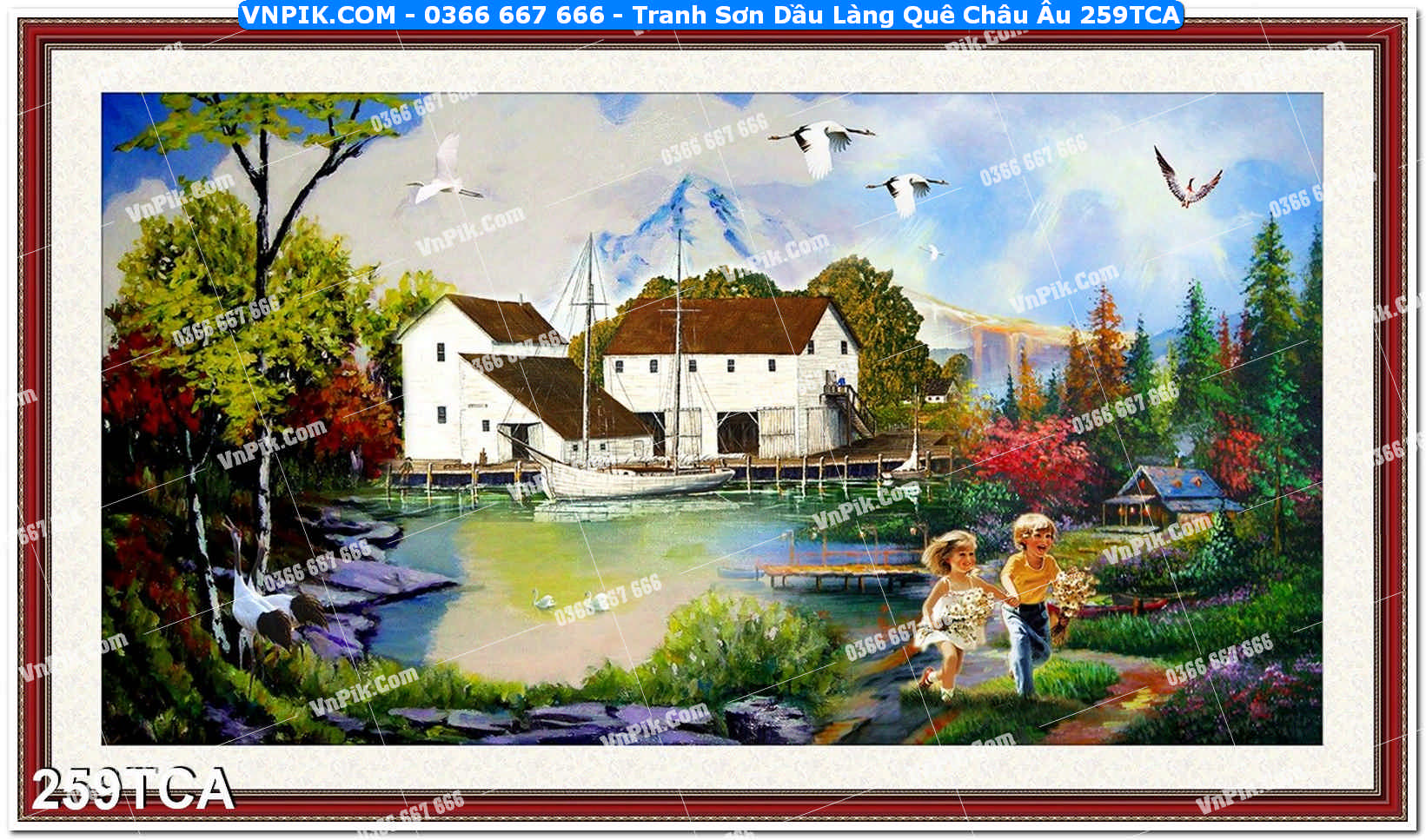 Tranh Sơn Dầu Làng Quê Châu Âu (259TCA)
