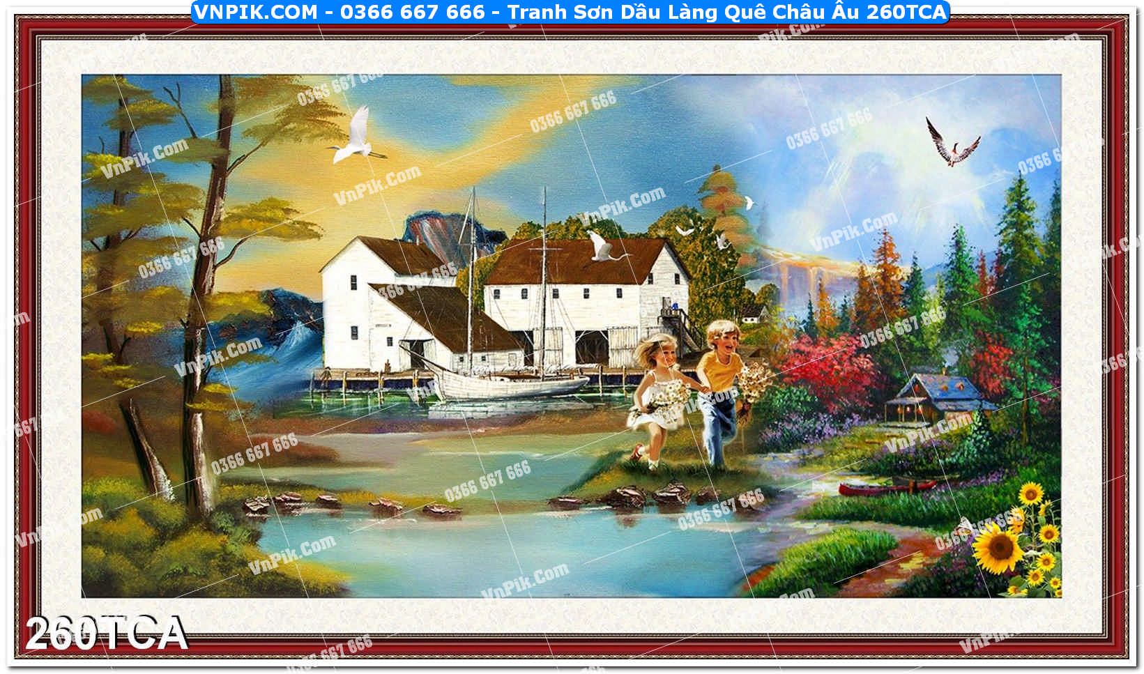 Tranh Sơn Dầu Làng Quê Châu Âu (260TCA)