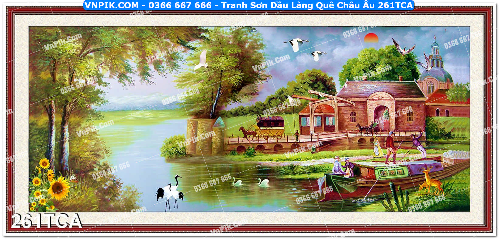 Tranh Sơn Dầu Làng Quê Châu Âu (261TCA)