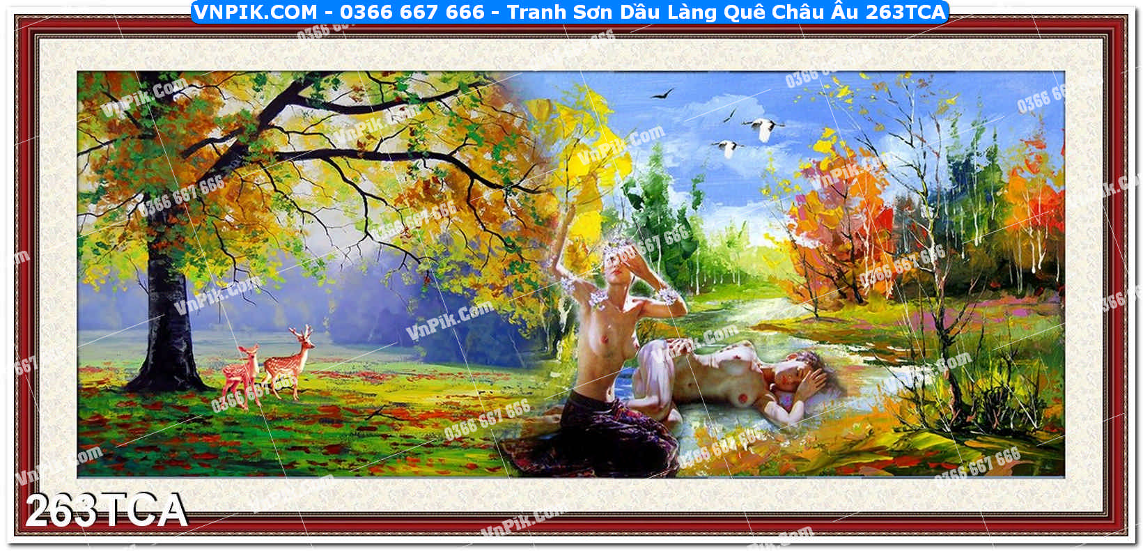 Tranh Sơn Dầu Làng Quê Châu Âu (263TCA)