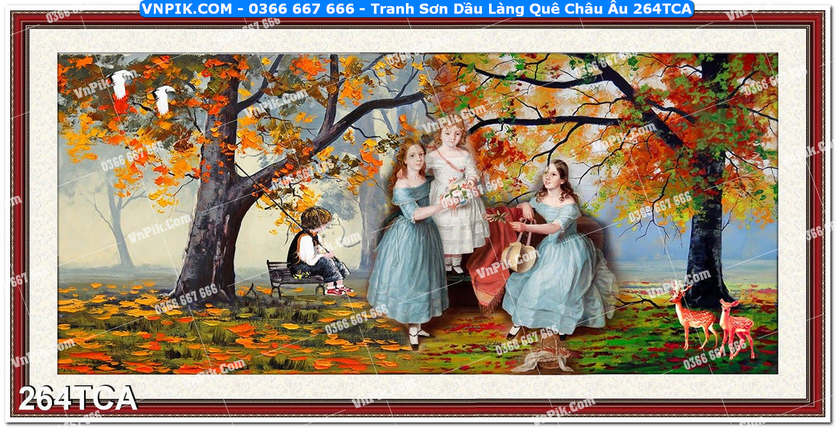 Tranh Sơn Dầu Làng Quê Châu Âu (264TCA)