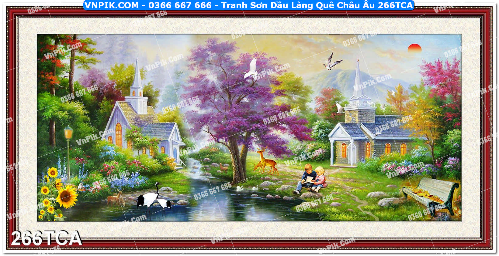 Tranh Sơn Dầu Làng Quê Châu Âu (266TCA)