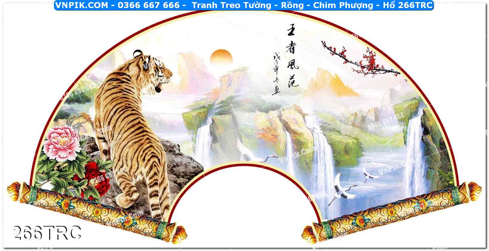 Tranh Treo Tường – Rồng – Chim Phượng – Hổ 266TRC