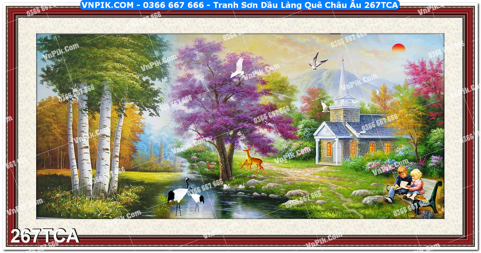 Tranh Sơn Dầu Làng Quê Châu Âu (267TCA)