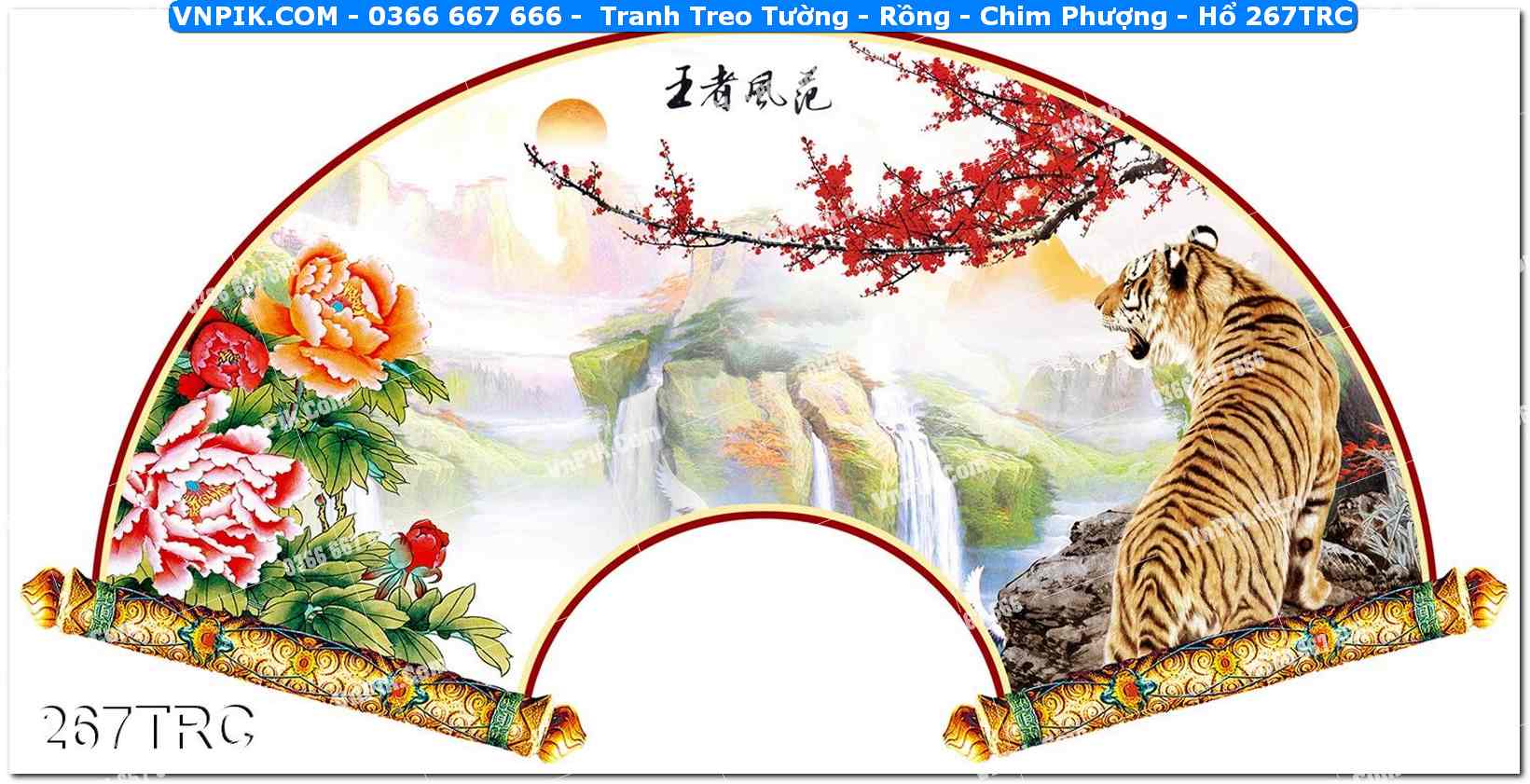 Tranh Treo Tường – Rồng – Chim Phượng – Hổ 267TRC