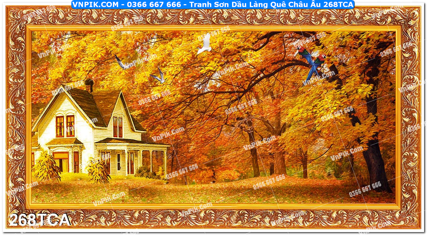 Tranh Sơn Dầu Làng Quê Châu Âu (268TCA)