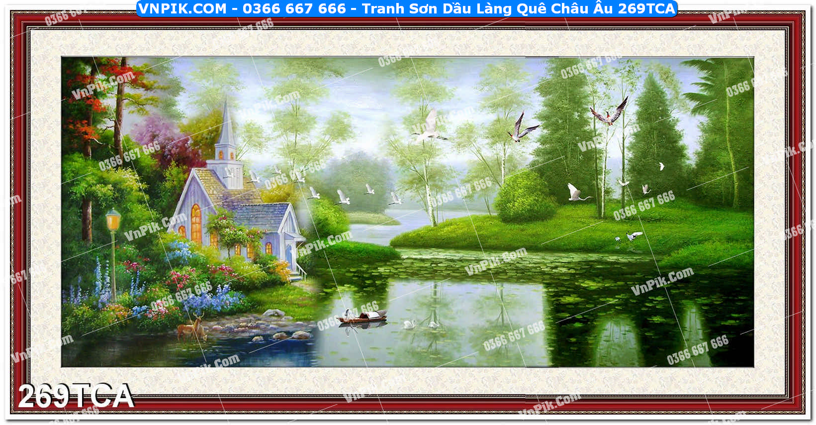 Tranh Sơn Dầu Làng Quê Châu Âu (269TCA)