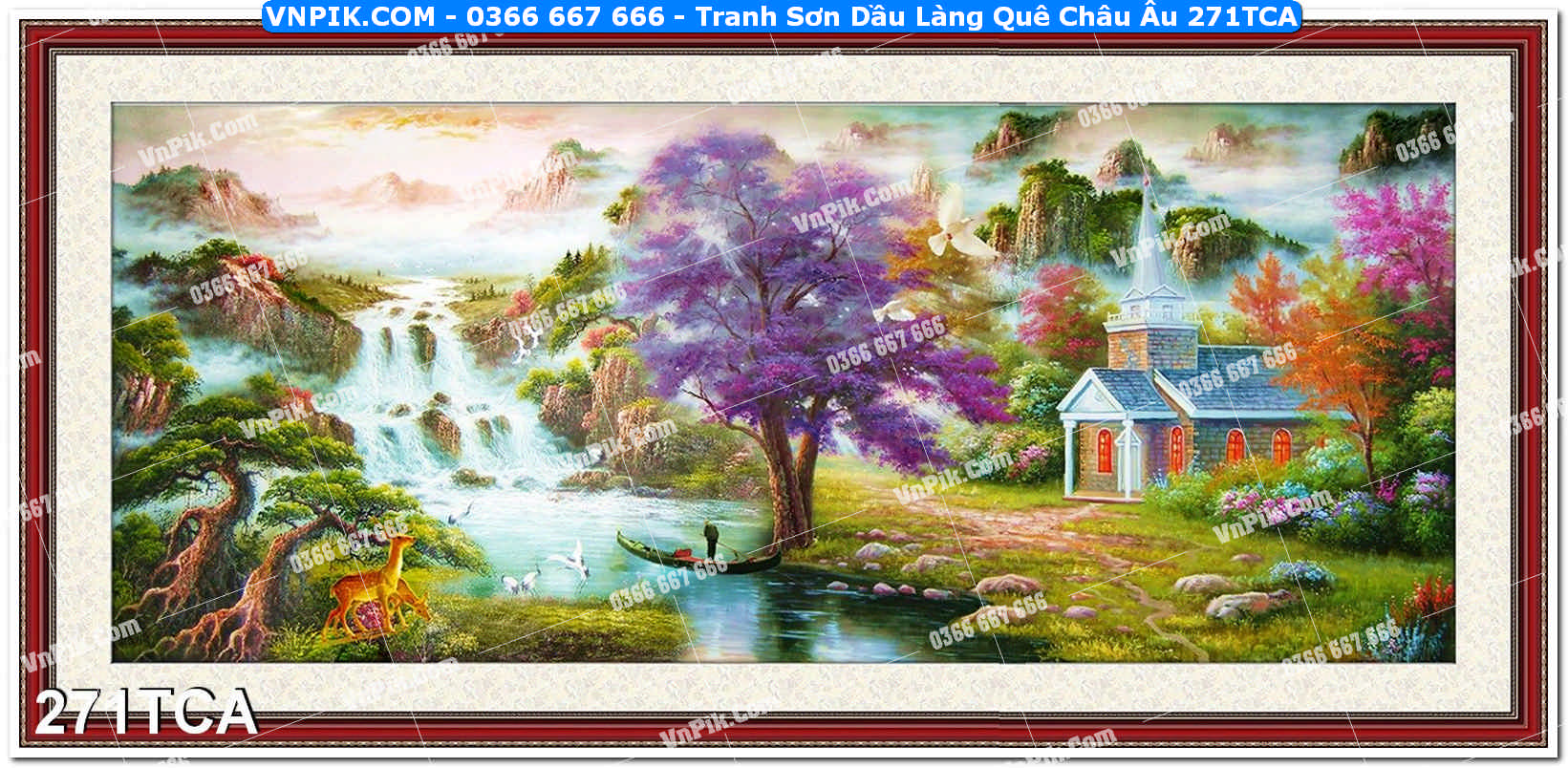 Tranh Sơn Dầu Làng Quê Châu Âu (271TCA)