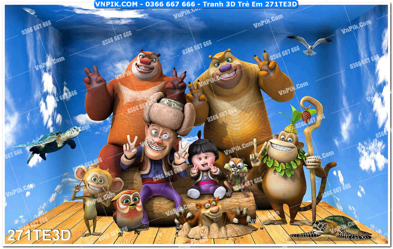 Tranh 3D Trẻ Em 271TE3D