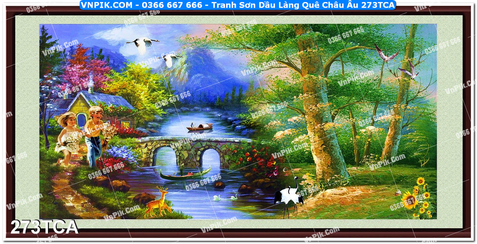 Tranh Sơn Dầu Làng Quê Châu Âu (273TCA)