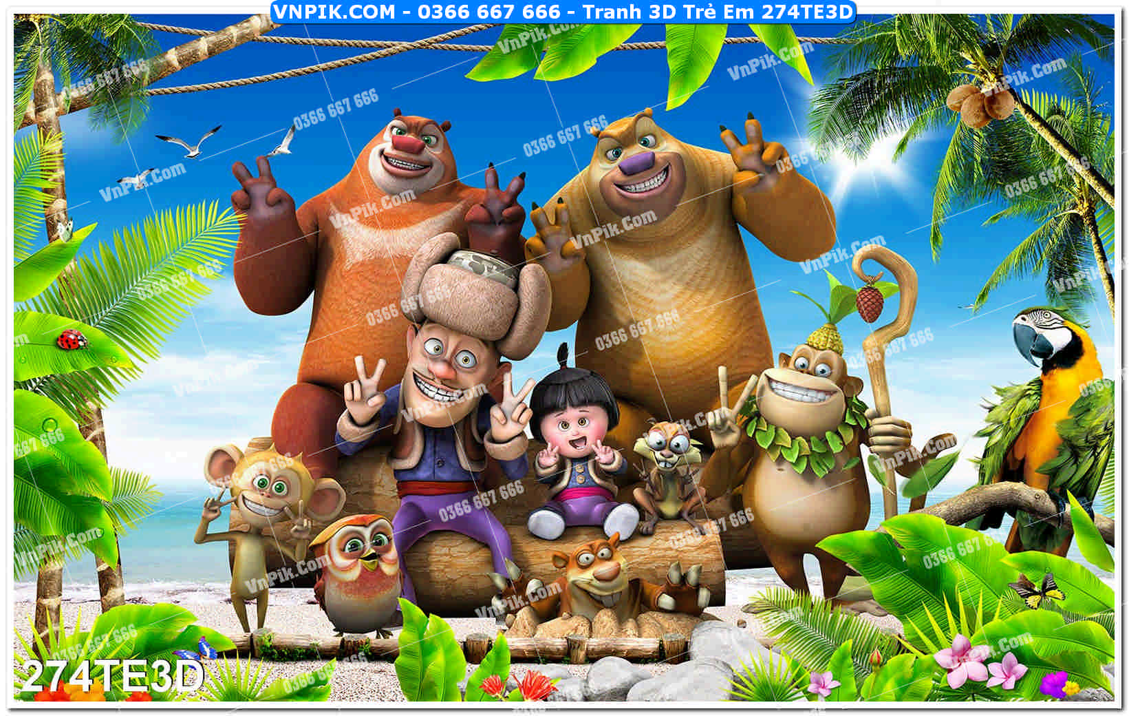 Tranh 3D Trẻ Em 274TE3D