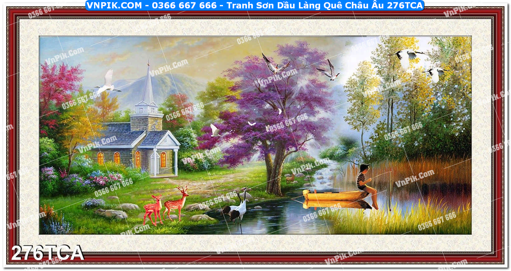 Tranh Sơn Dầu Làng Quê Châu Âu (276TCA)