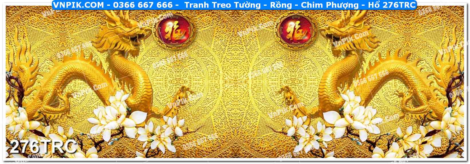 Tranh Treo Tường – Rồng – Chim Phượng – Hổ 276TRC