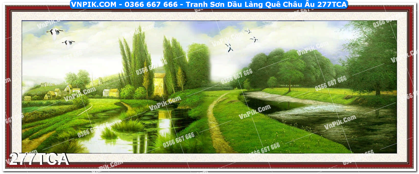 Tranh Sơn Dầu Làng Quê Châu Âu (277TCA)