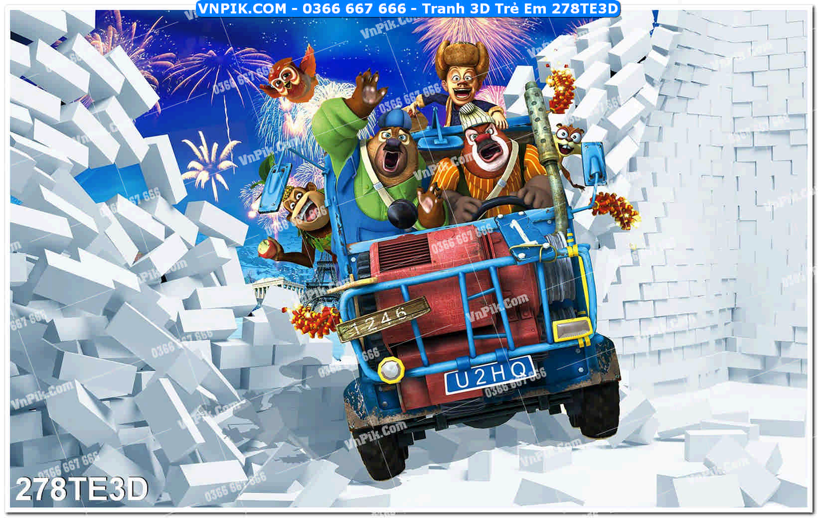 Tranh 3D Trẻ Em 278TE3D